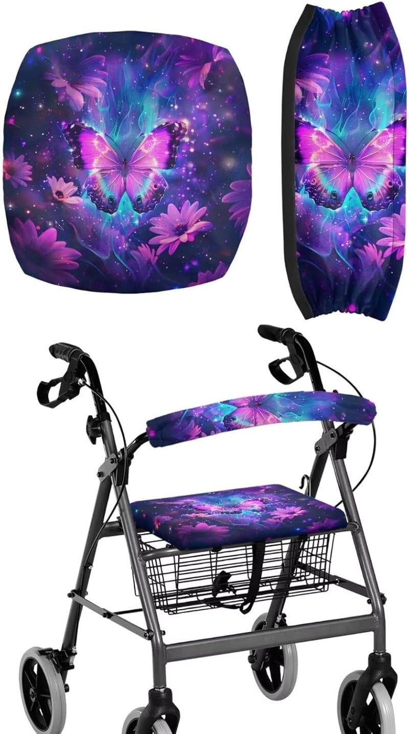 LedBack Rollator Walker Cover Butterfly Gifts for Seniors in Assisted Living Rollator Walker Accessories for Seniors - Image 1